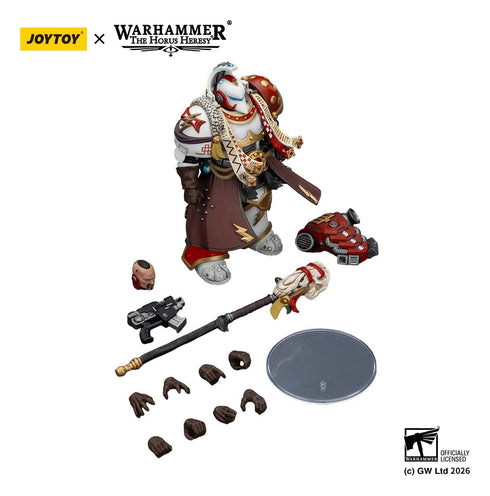 JOYTOY White Scars Stormseer Consul with Force Staff and Bolt Pistol - Warhammer 40,000 - 1/18 Scale Collectible Figure