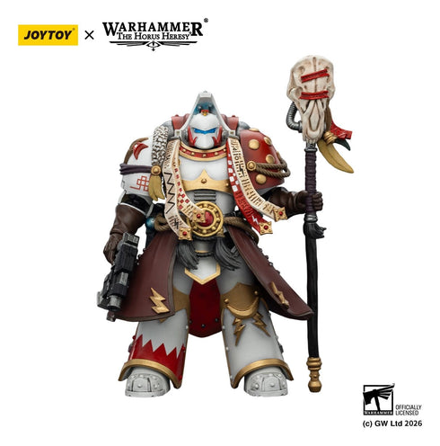 JOYTOY White Scars Stormseer Consul with Force Staff and Bolt Pistol - Warhammer 40,000 - 1/18 Scale Collectible Figure