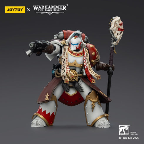 JOYTOY White Scars Stormseer Consul with Force Staff and Bolt Pistol - Warhammer 40,000 - 1/18 Scale Collectible Figure