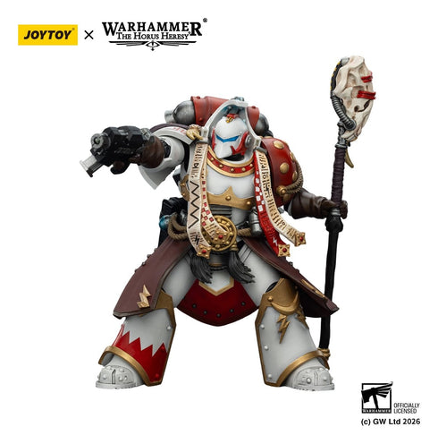 JOYTOY White Scars Stormseer Consul with Force Staff and Bolt Pistol - Warhammer 40,000 - 1/18 Scale Collectible Figure