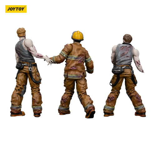 JOYTOY Zombie Dark Source Firefighters 3-Pack Action Figures