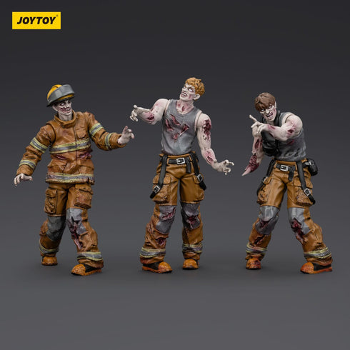 JOYTOY Zombie Dark Source Firefighters 3-Pack Action Figures