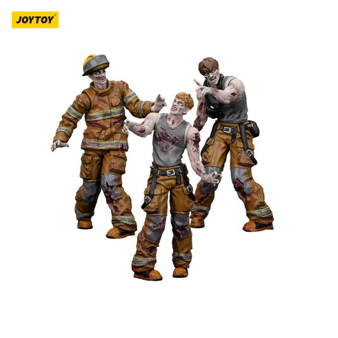 JOYTOY Zombie Dark Source Firefighters 3-Pack Action Figures