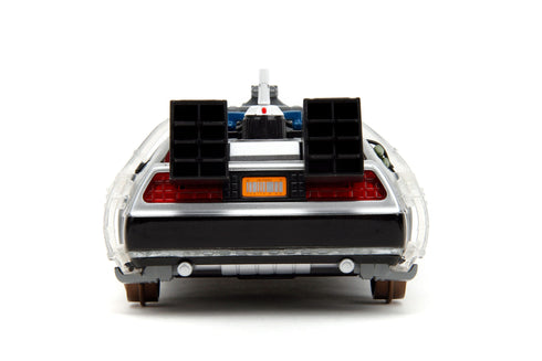 Jada Toys Back to the Future III Hollywood Rides DeLorean Time Machine Railroad Wheels 1/24 Diecast Model