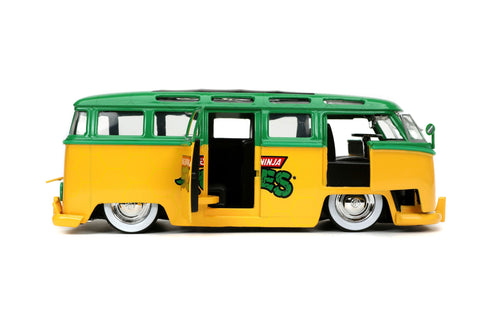 Jada Toys Leonardo & 1962 VW Bus - Teenage Mutant Ninja Turtles - 1/24 Diecast Collectible Model