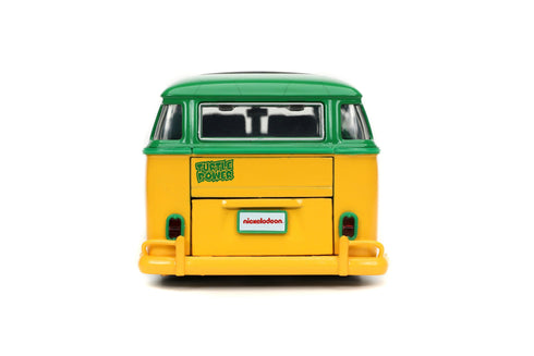 Jada Toys Leonardo & 1962 VW Bus - Teenage Mutant Ninja Turtles - 1/24 Diecast Collectible Model