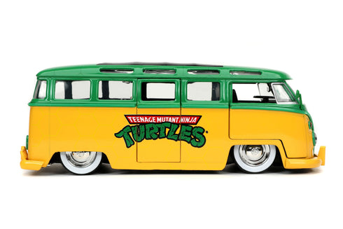 Jada Toys Leonardo & 1962 VW Bus - Teenage Mutant Ninja Turtles - 1/24 Diecast Collectible Model