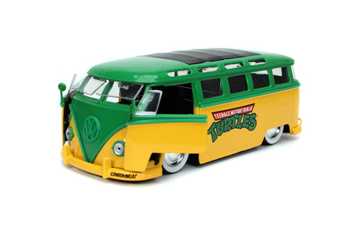 Jada Toys Leonardo & 1962 VW Bus - Teenage Mutant Ninja Turtles - 1/24 Diecast Collectible Model