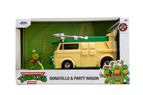 Jada Toys Donatello & Party Wagon - Teenage Mutant Ninja Turtles- 1/24 Diecast Collectible Model
