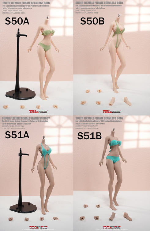 Phicen TBLeague S51A - Suntan, Large Bust Female - 1/6 Scale Seamless Action Figure