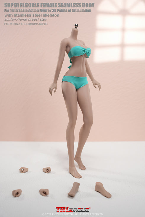 Phicen TBLeague S51B - Suntan, Large Bust Female - 1/6 Scale Seamless Action Figure