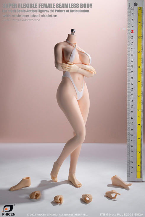 Phicen TBLeague S52A - Pale, Large Bust Female - 1/6 Scale Seamless Action Figure
