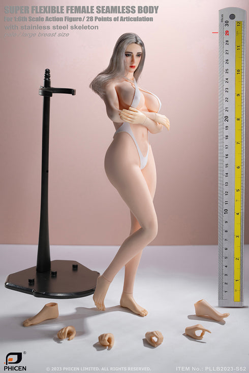 Phicen TBLeague S52 - Pale, Large Bust Female - 1/6 Scale Seamless Action Figure