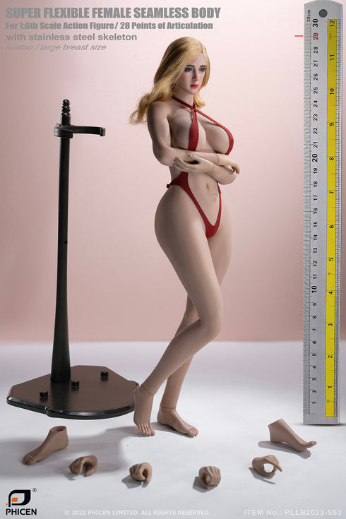 Phicen TBLeague S53 - Suntan, Large Bust Female - 1/6 Scale Seamless Action Figure