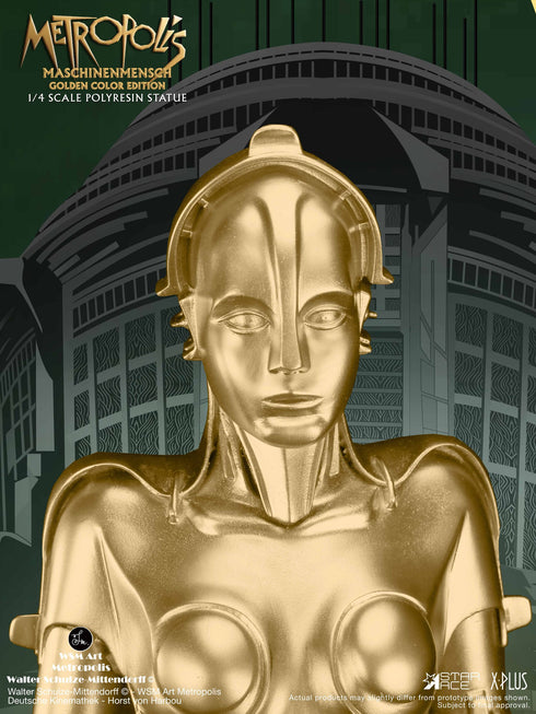Star Ace Toys Metropolis Maschinenmensch Metallic Gold 1/4 Statue