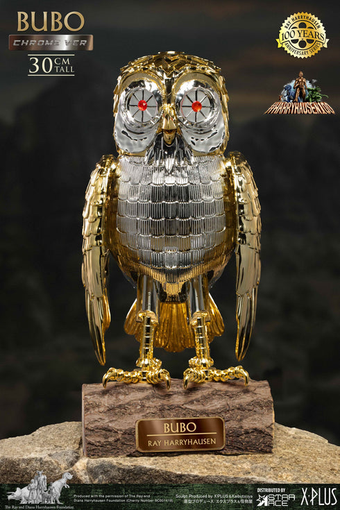 Star Ace Toys Ray Harryhausen's Bubo the Mechanical Owl Chrome Version Soft Vinyl Statue