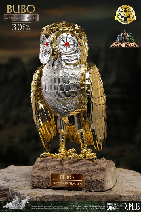 Star Ace Toys Ray Harryhausen's Bubo the Mechanical Owl Chrome Version Soft Vinyl Statue