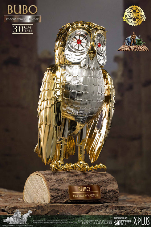 Star Ace Toys Ray Harryhausen's Bubo the Mechanical Owl Chrome Version Soft Vinyl Statue