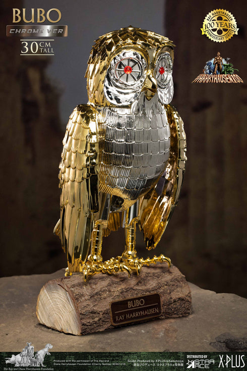 Star Ace Toys Ray Harryhausen's Bubo the Mechanical Owl Chrome Version Soft Vinyl Statue