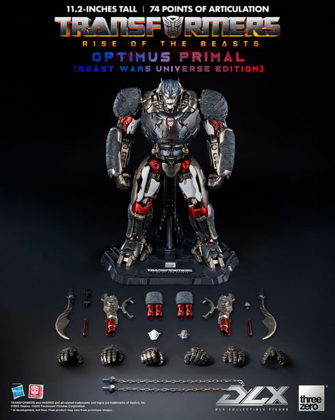 Threezero Optimus Primal (Beast Wars Universe Edition) DLX - Transformers: Rise of the Beasts - 1/6 Scale Collectible Figure