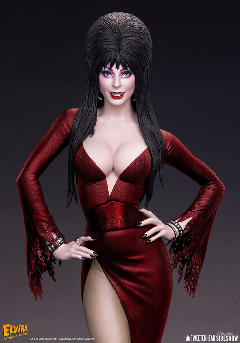 Tweeterhead Elvira: Mistress of the Dark Elvira (Red Glitter Dress) 1/4 Maquette