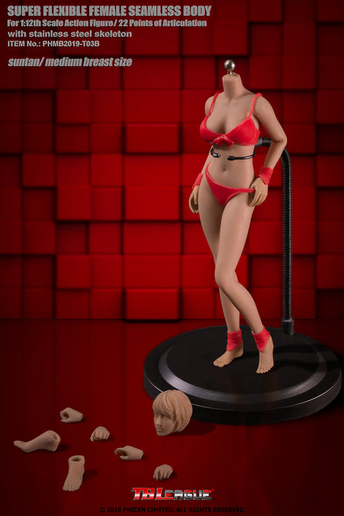 Phicen TBLeague T03A - Pale, Medium Bust Female - 1/12 Scale Seamless Action Figure