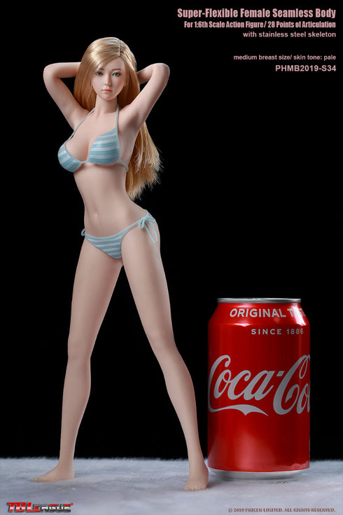 Phicen TBLeague S34 - Pale, Medium Bust Female - 1/6 Scale Seamless Action Figure