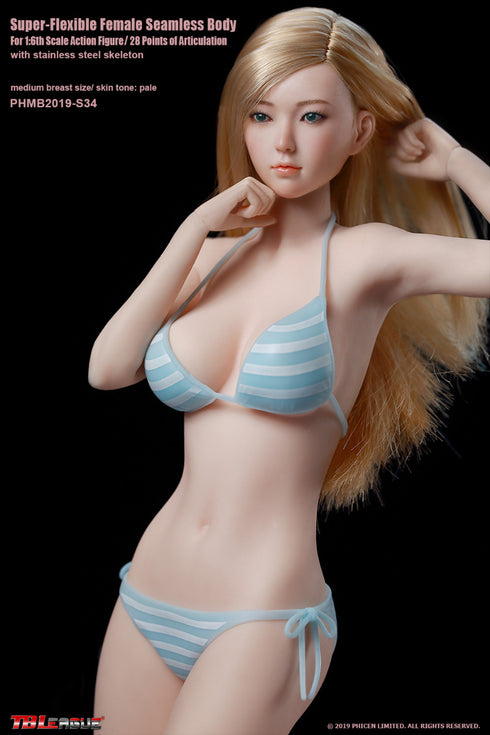 Phicen TBLeague S34 - Pale, Medium Bust Female - 1/6 Scale Seamless Action Figure
