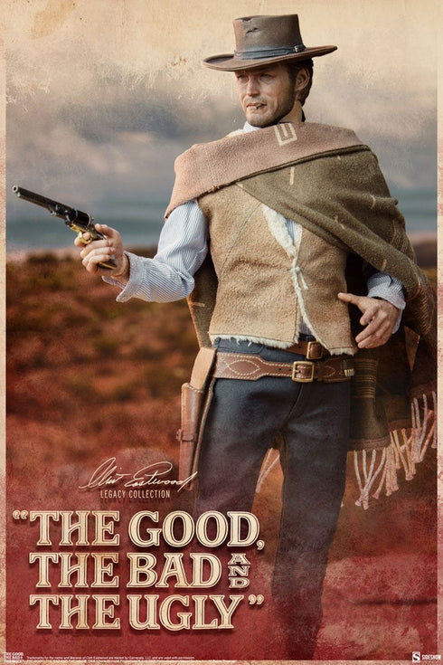 Sideshow Collectibles The Good, The Bad and the Ugly Clint Eastwood Legacy Collection The Man With No Name 1/6 Action Figure - Opened Box