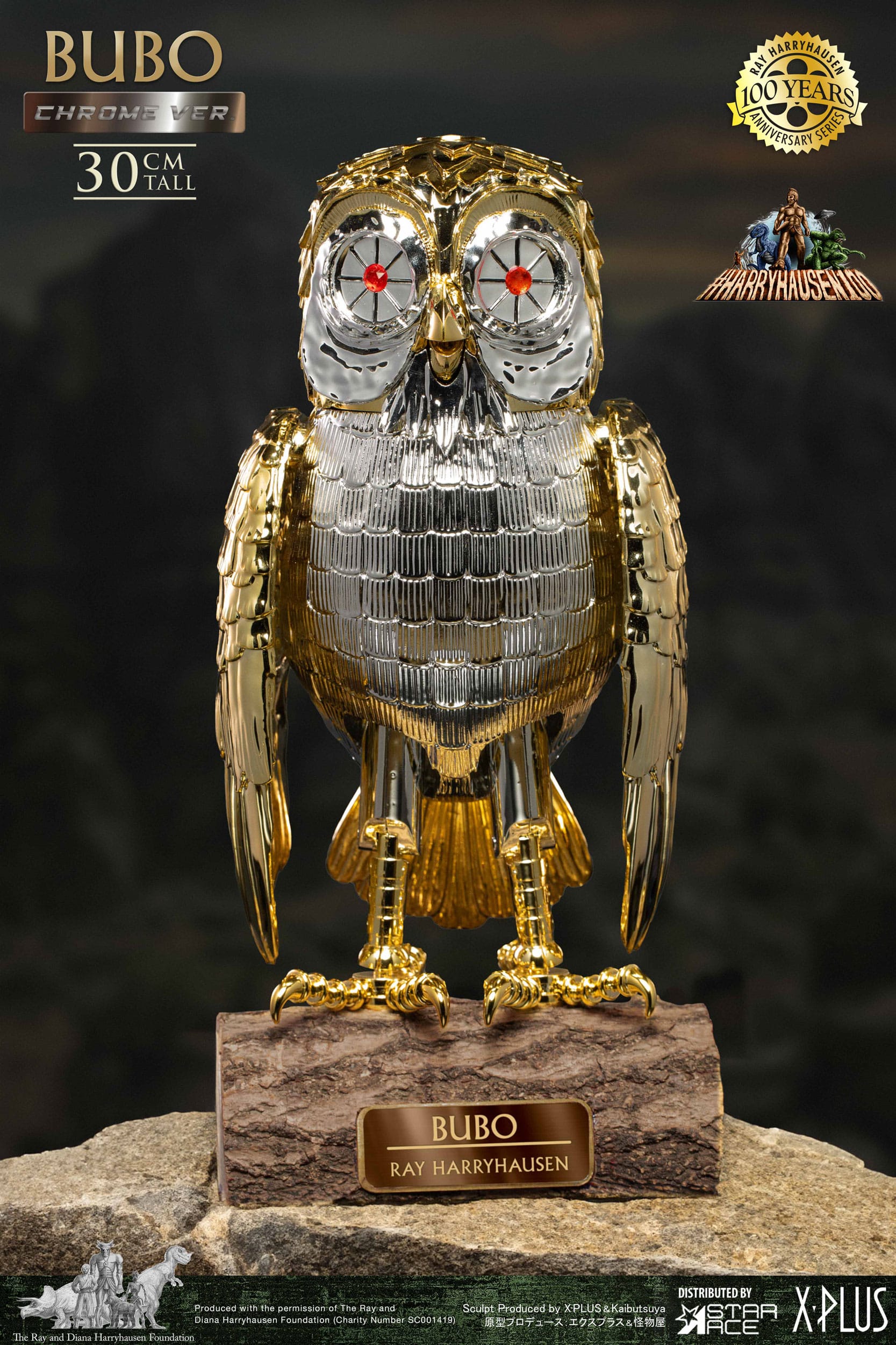 Star Ace Toys Ray Harryhausen's Bubo the Mechanical Owl Chrome