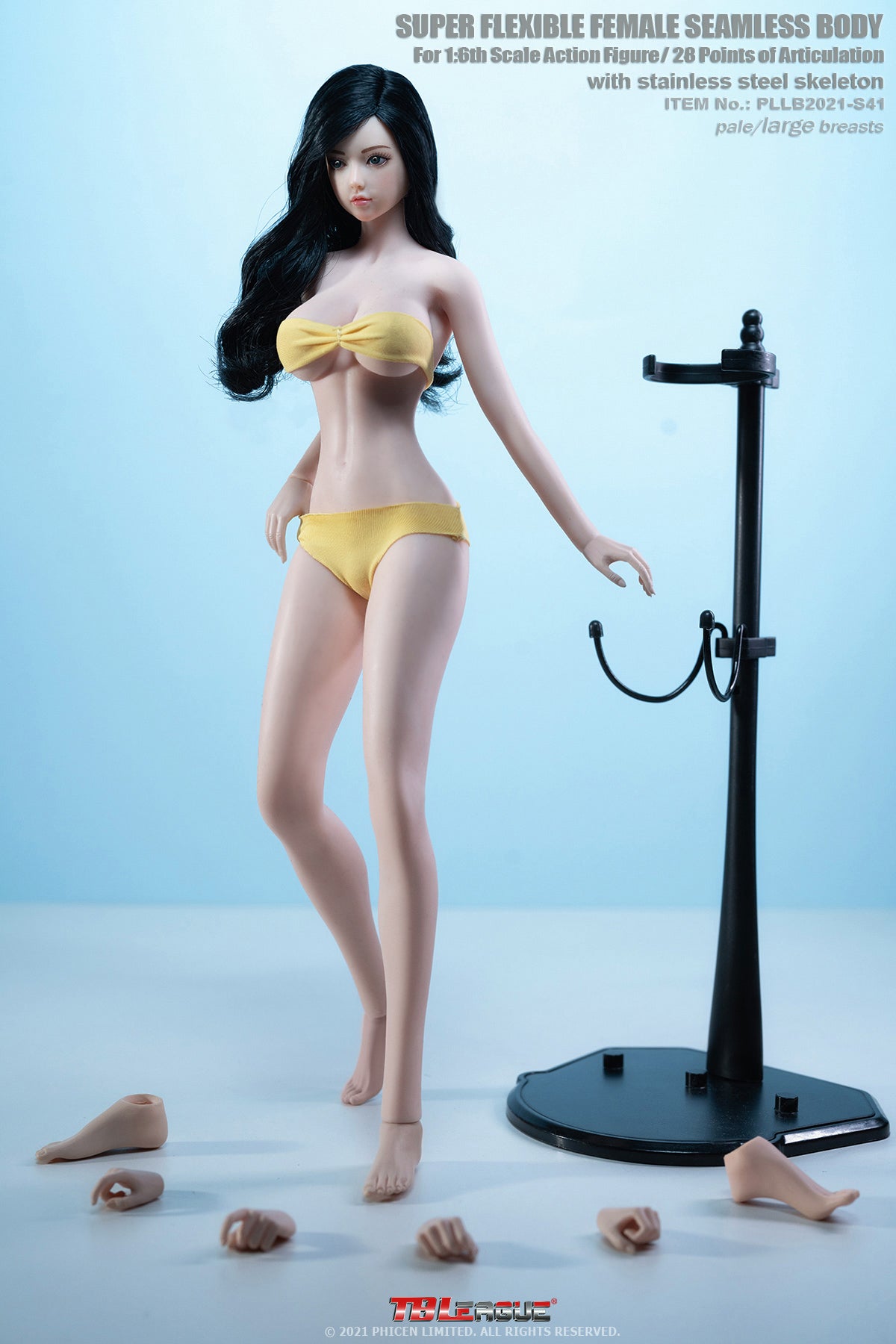 Phicen TBLeague S41 Pale, Large Bust Female Seamless 1/6 Body Action F –  Movie Figures